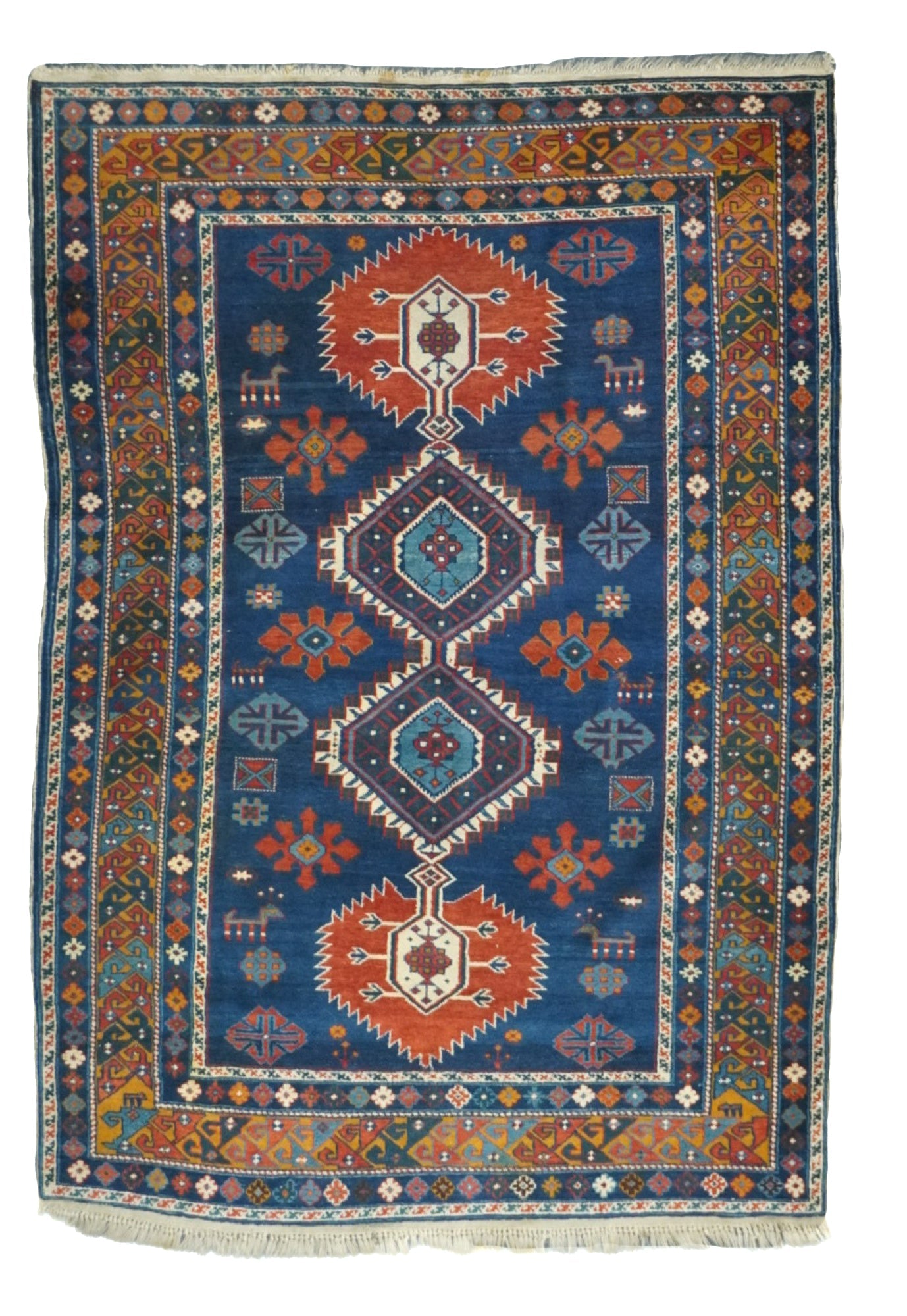 Antique Caucasian Shirvan Rug 4'2'' x 6'0"