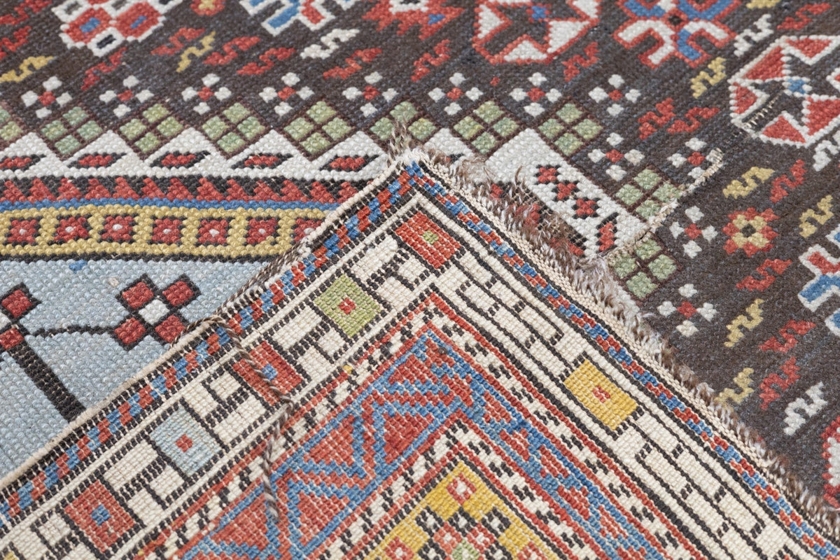 Antique Caucasian Shirvan Rug 3'9'' x 4'11''