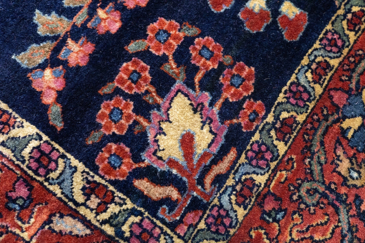 Antique Mohajeran Sarouk Rug 3'4'' x 4'10''