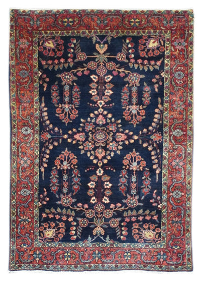 Antique Mohajeran Sarouk Rug 3'4'' x 4'10''
