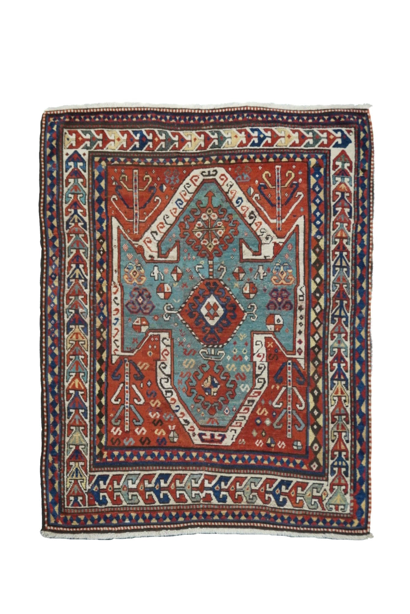 Antique Caucasian Kazak Rug 5'2'' x 6'7''