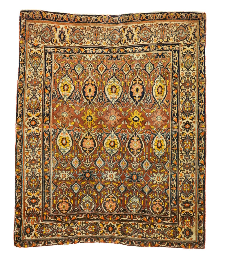 Antique Haji Jalili Tabriz Rug 4'6'' x 5'6''