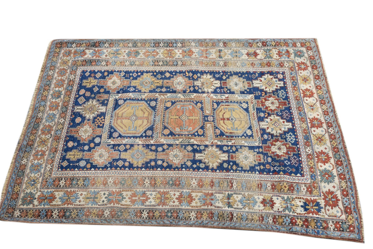 Antique Caucasian Kuba Rug 3'10'' x 4'5''