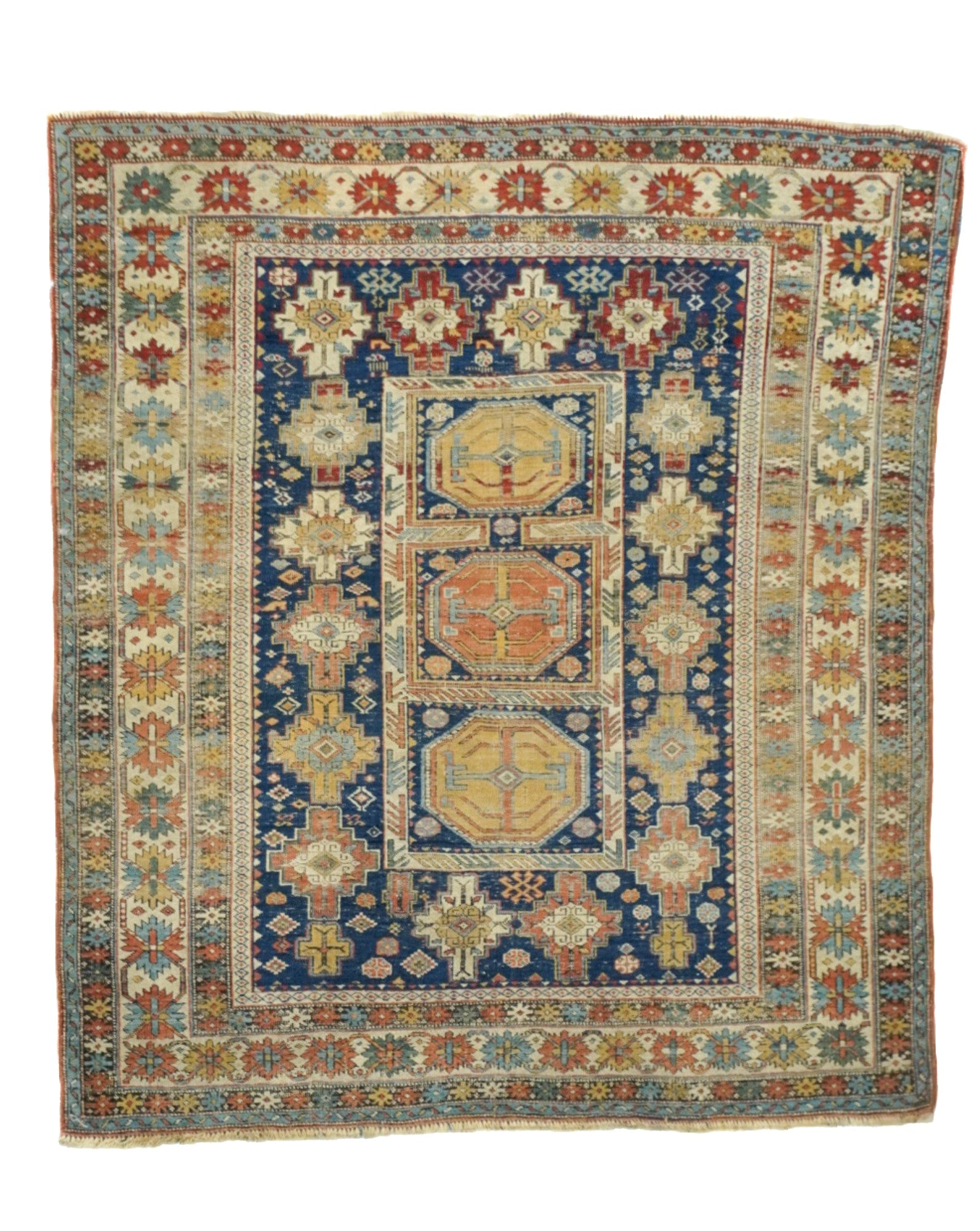 Antique Caucasian Kuba Rug 3'10'' x 4'5''