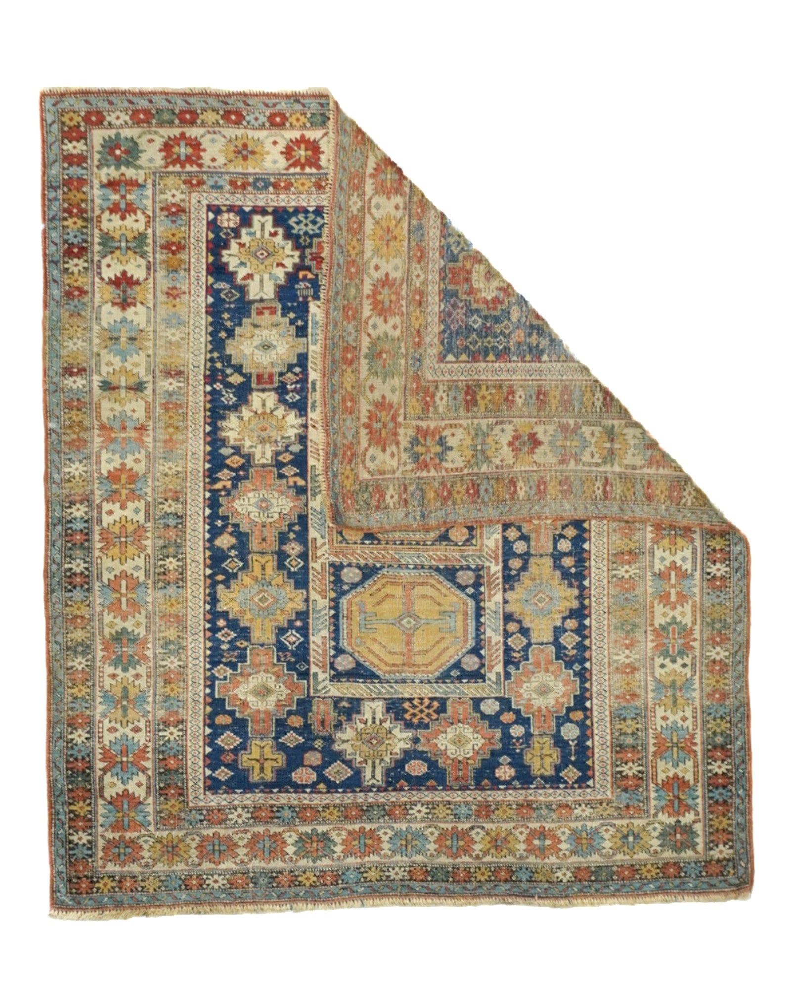 Antique Caucasian Kuba Rug 3'10'' x 4'5''