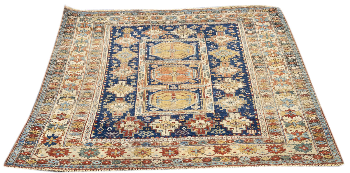 Antique Caucasian Kuba Rug 3'10'' x 4'5''