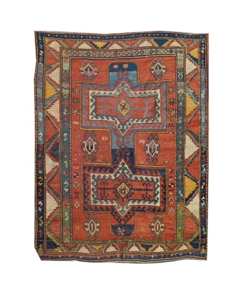 Antique Caucasian Kazak Rug 5'3'' x 7'2''