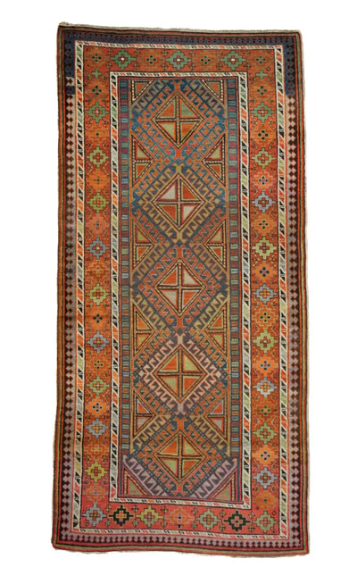 Antique Caucasian Kazak Rug 3'11'' x 8'1''