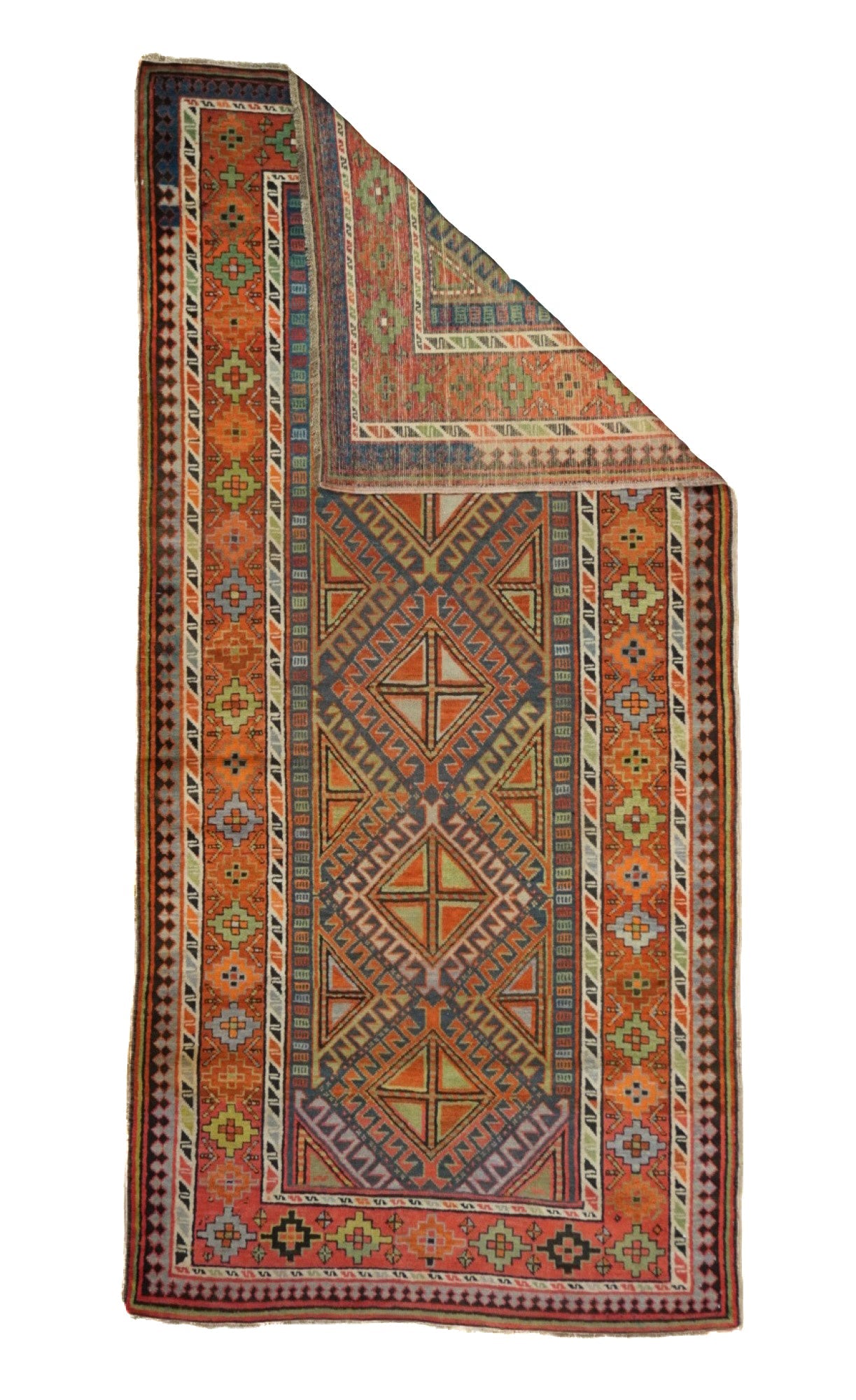 Antique Caucasian Kazak Rug 3'11'' x 8'1''