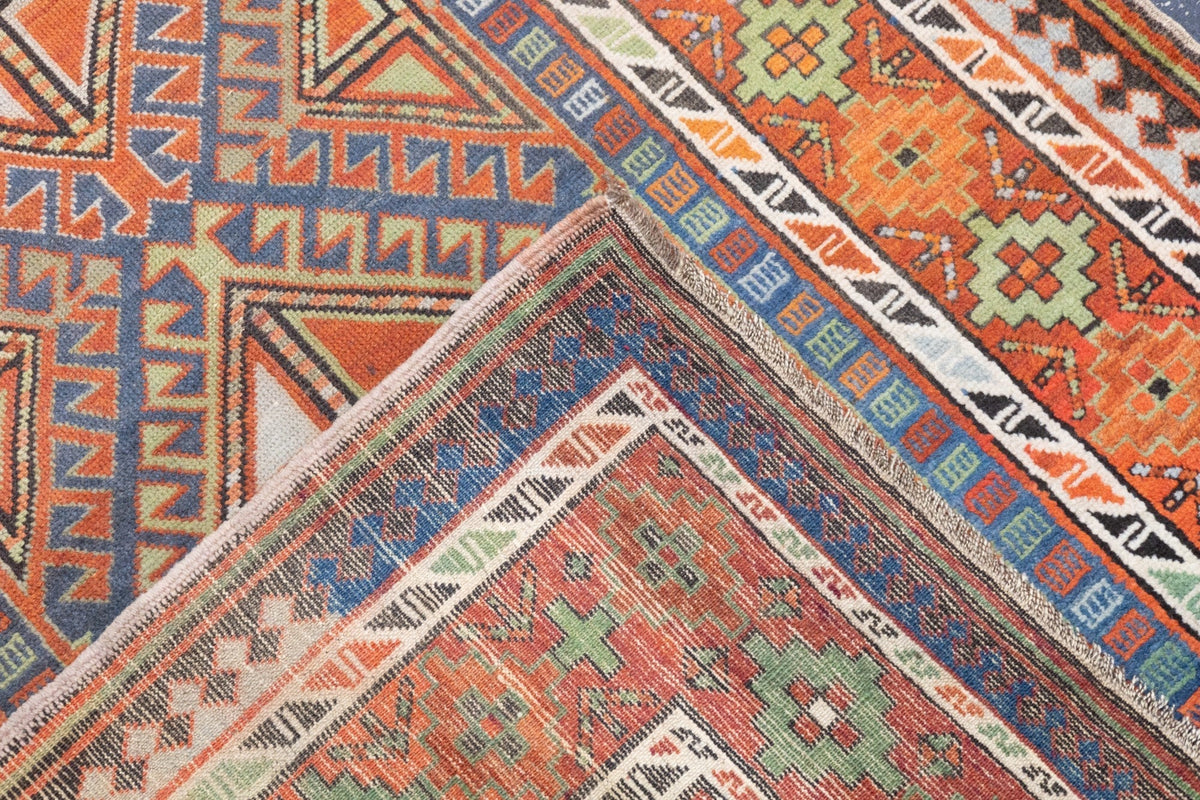 Antique Caucasian Kazak Rug 3'11'' x 8'1''