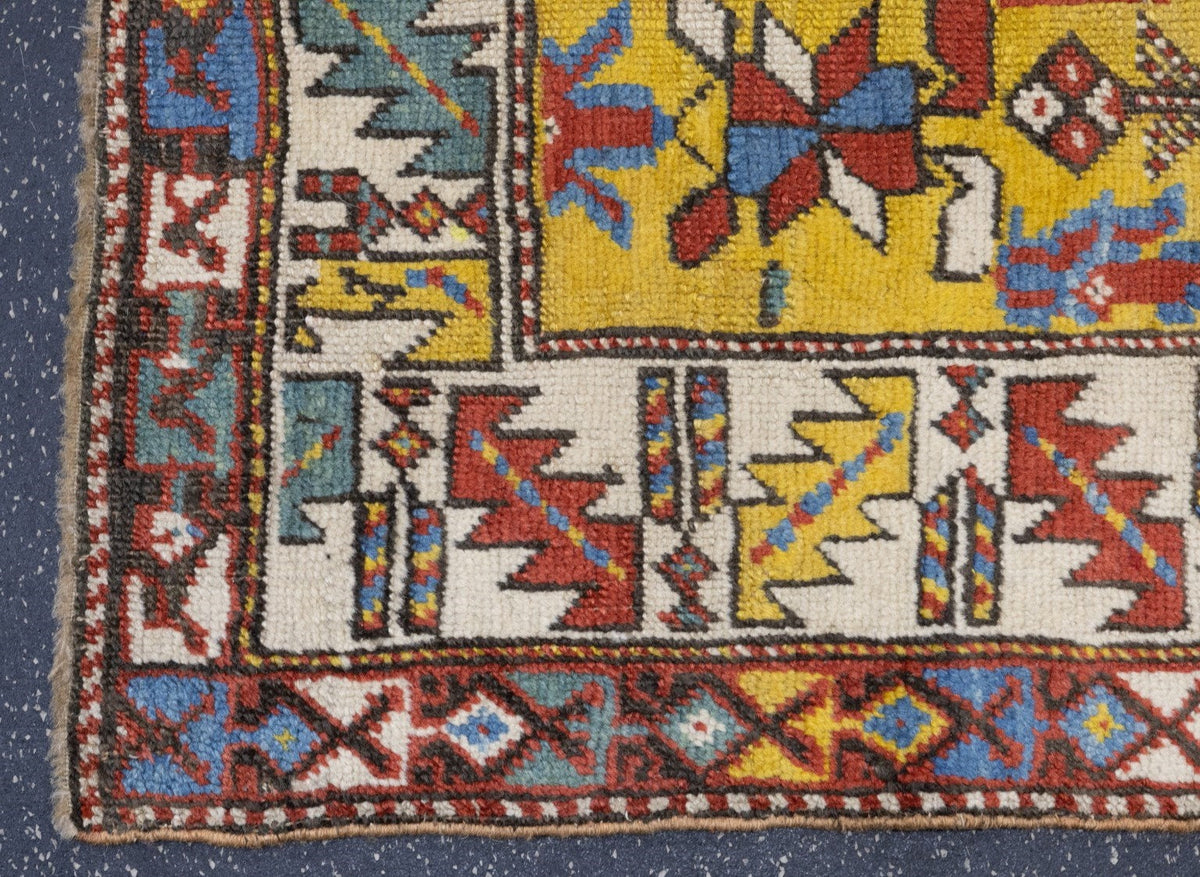 Antique Caucasian Kuba Rug 3'0" x 7'1''
