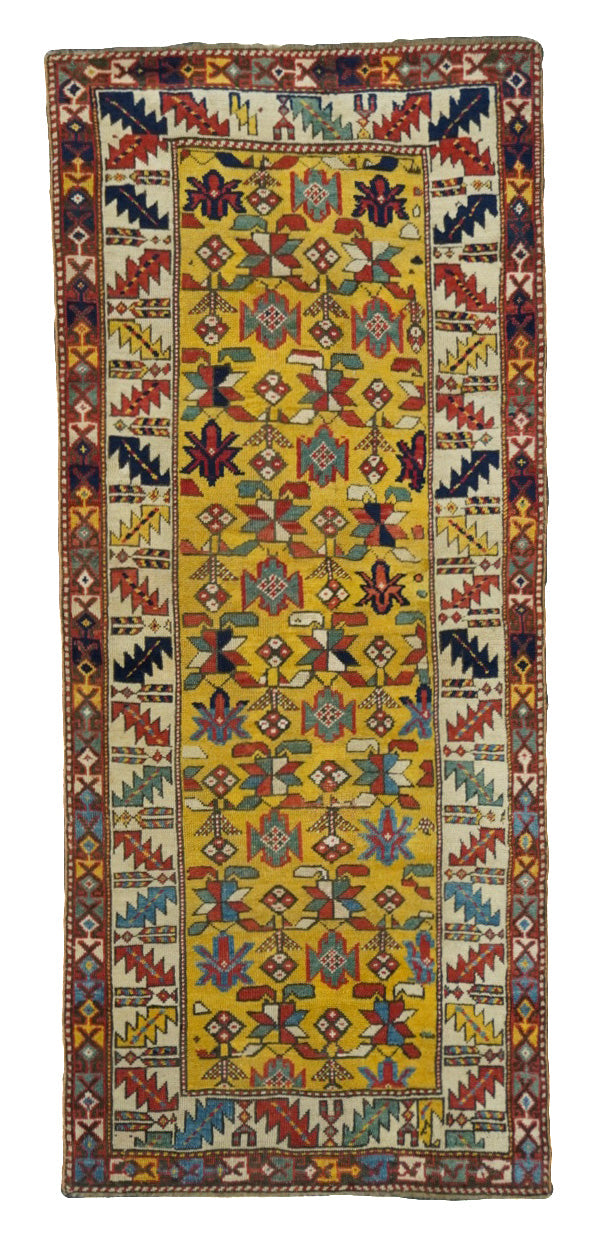 Antique Caucasian Kuba Rug 3'0" x 7'1''