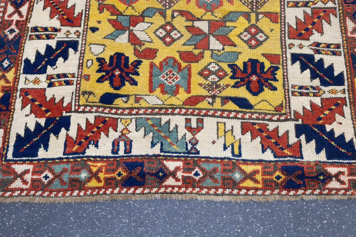 Antique Caucasian Kuba Rug 3'0" x 7'1''