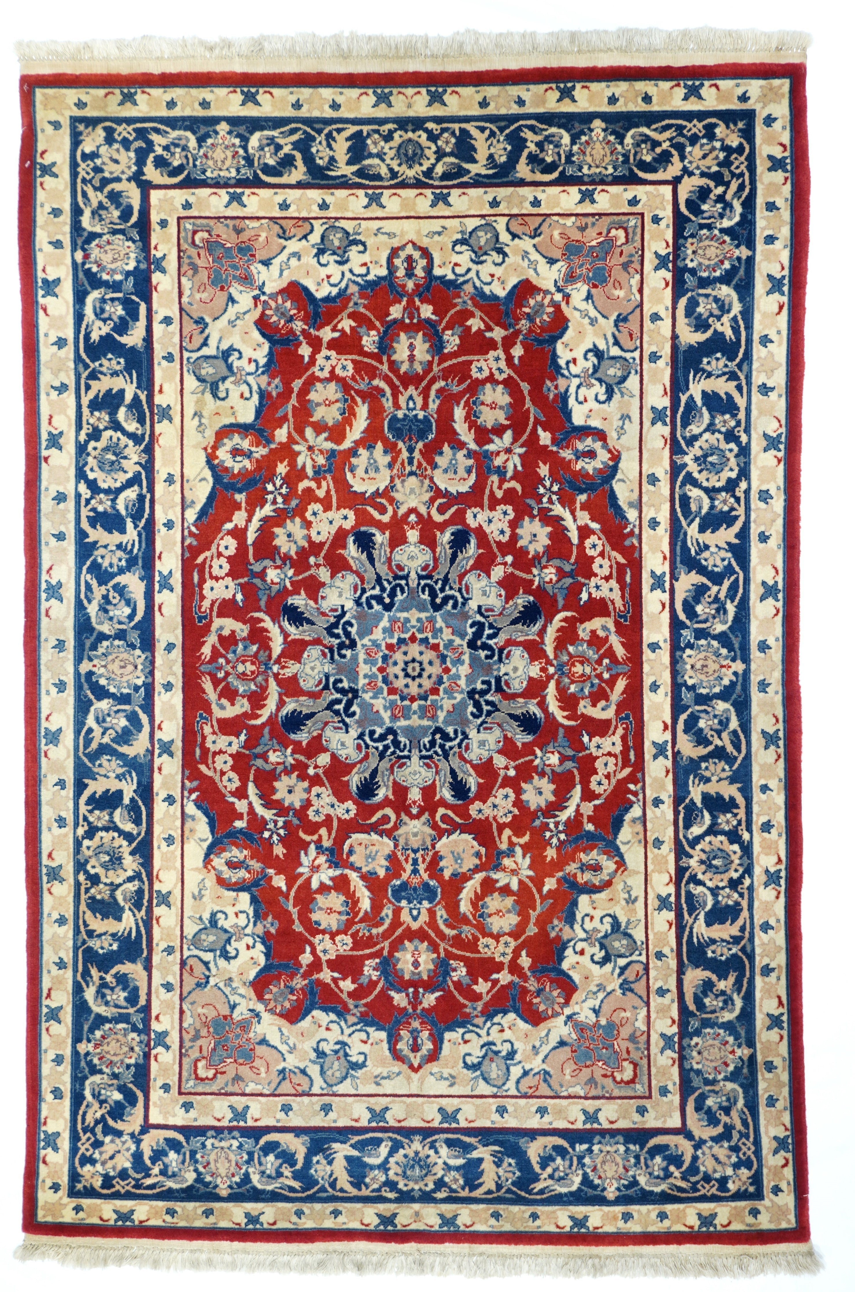 Vintage Isfahan Rug 4' x 6'