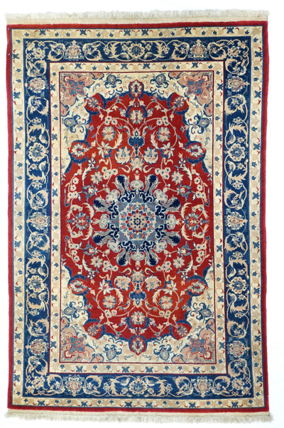 Vintage  Isfahan Rug 4'0