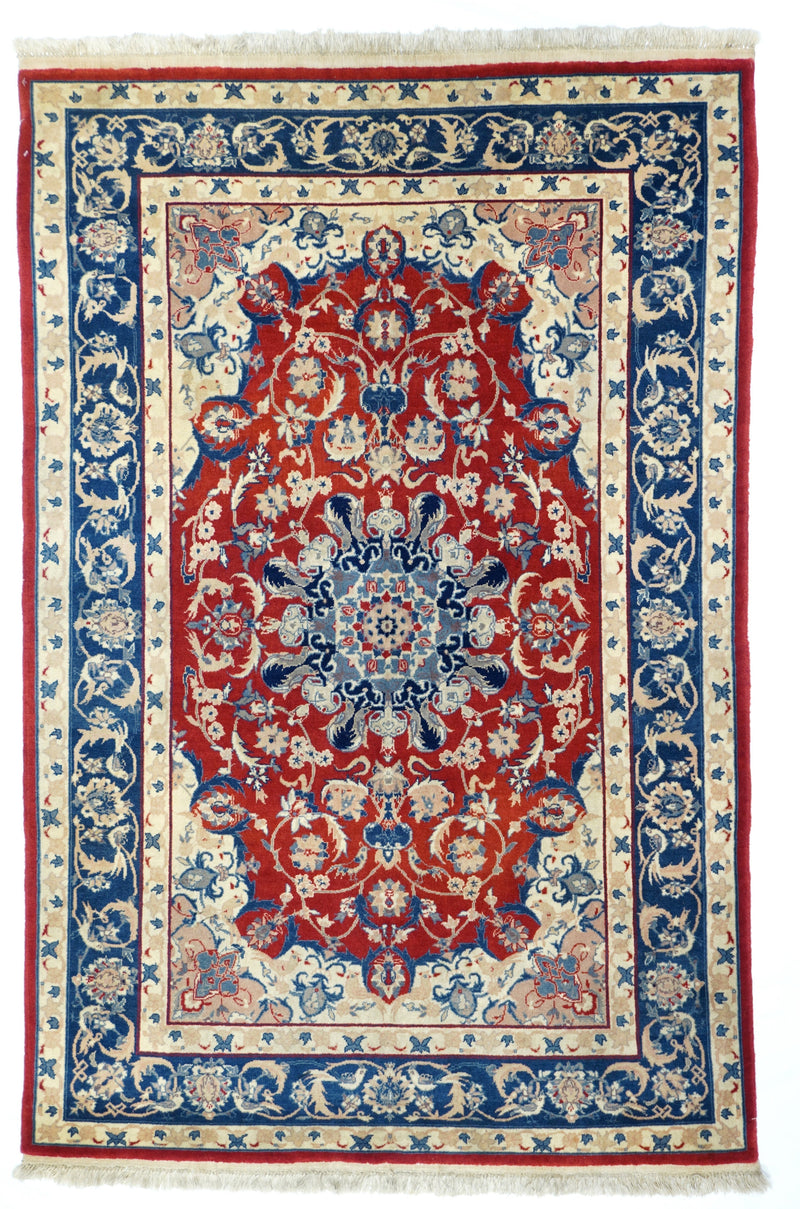 Vintage  Isfahan Rug 4'0