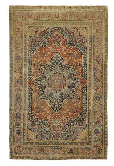 Antique Haji Jalili Tabriz Rug 3'9'' x 5'8''