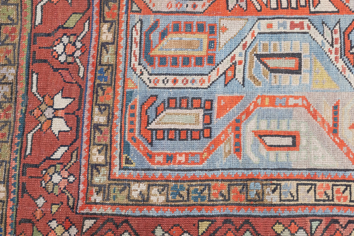 Antique Caucasian Genje Kazak Rug 3'11'' x 11'1''