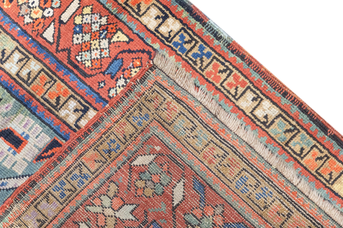 Antique Caucasian Genje Kazak Rug 3'11'' x 11'1''