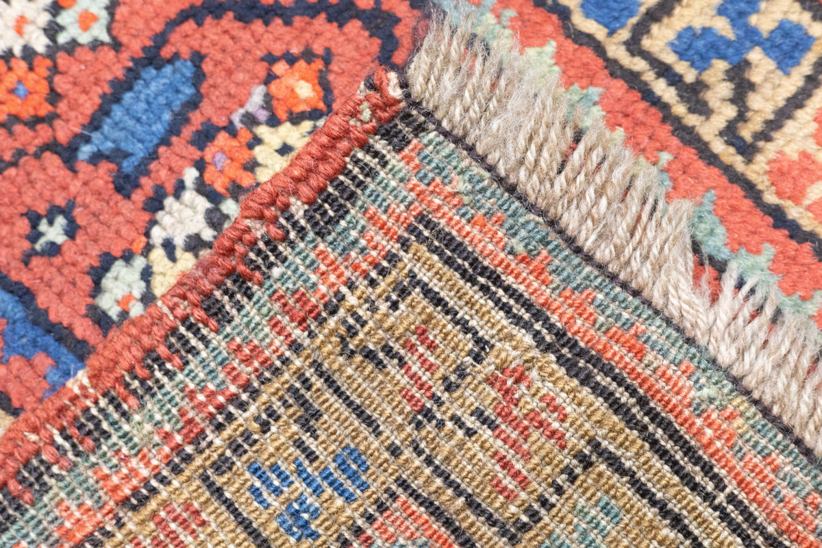 Antique Caucasian Genje Kazak Rug 3'11'' x 11'1''
