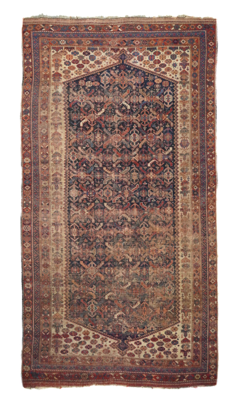 Antique  Qashqai Rug 4'6'' x 8'4''