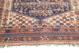 Antique  Qashqai Rug 4'6'' x 8'4''