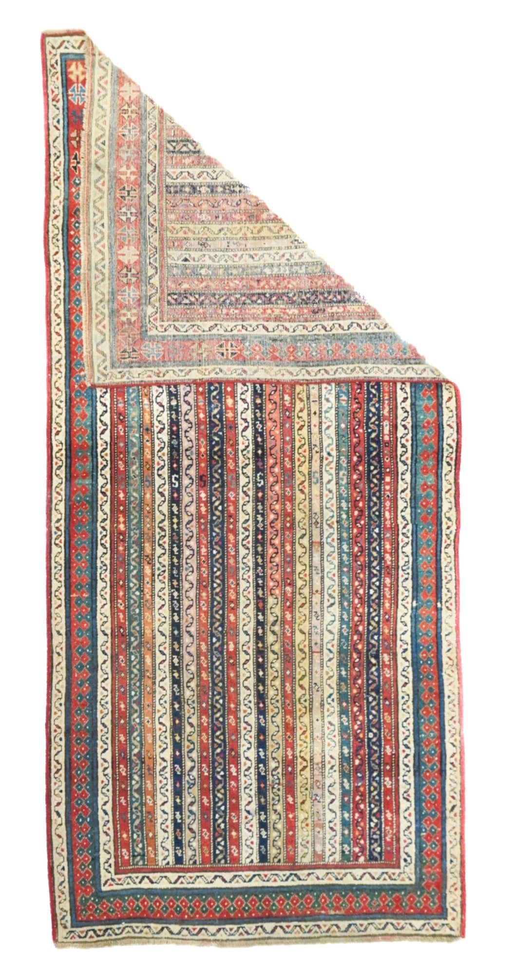 Antique Caucasian Kazak Rug 3'8'' x 8'1''