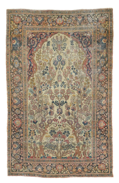 Antique Tehran Rug 4'7'' x 7'3''