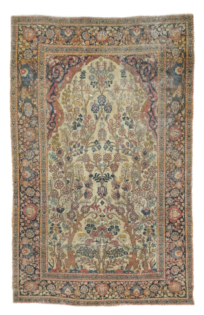 Antique Tehran Rug 4'7'' x 7'3''