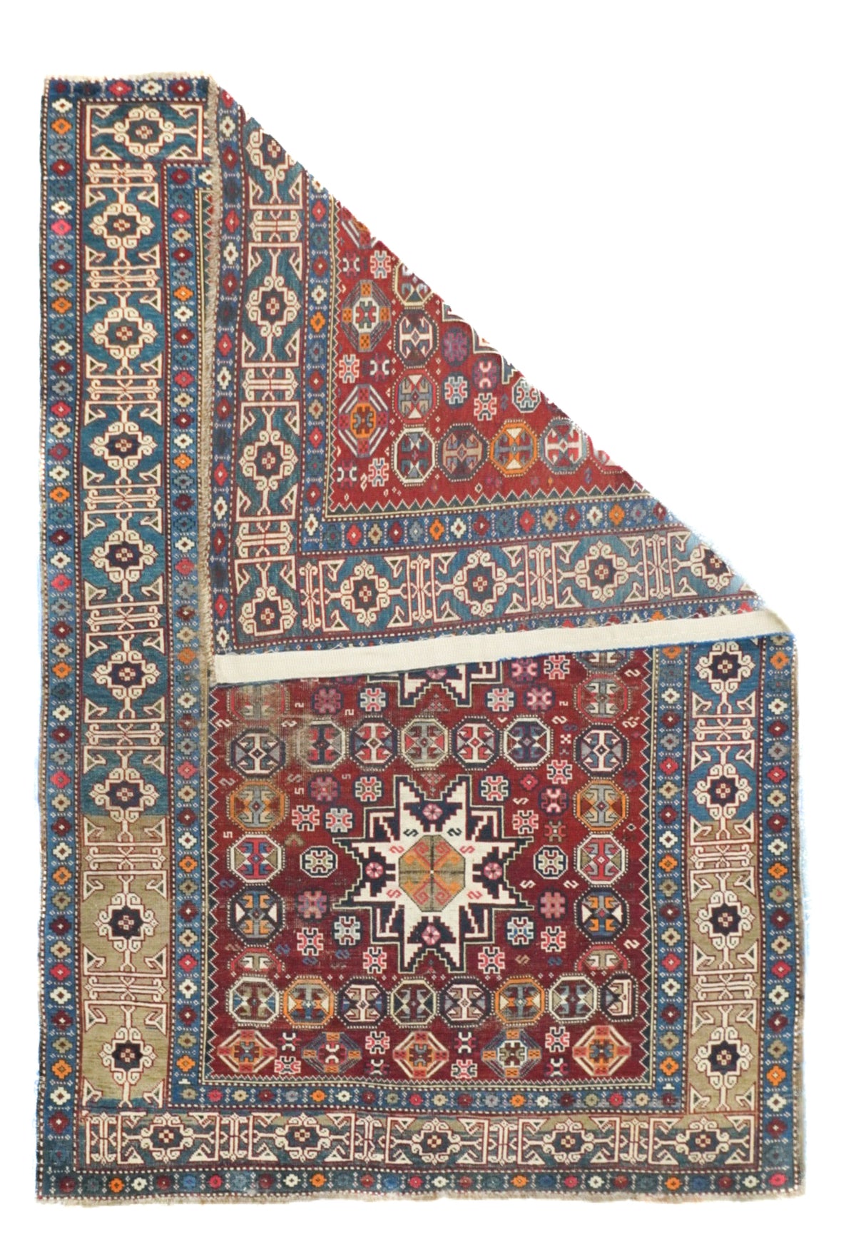 Antique Caucasian Shirvan Rug 3'11'' x 5'9''