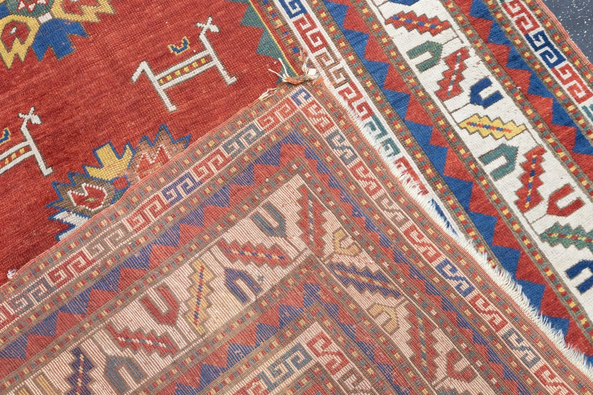 Antique Kazak Rug 4'5'' x 7'3''