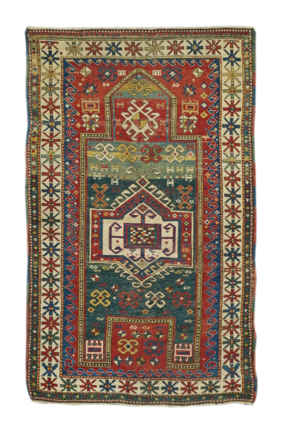 Antique Kazak Rug 3'4'' x 5'2''