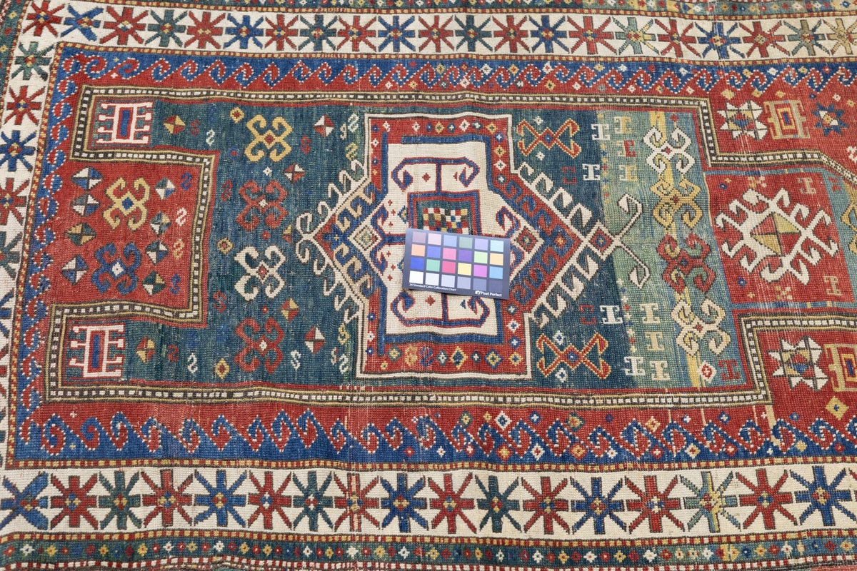 Antique Caucasian Kazak Rug 3'4'' x 5'2''