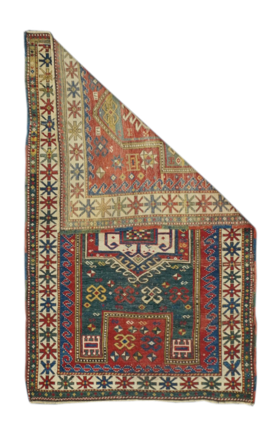 Antique Caucasian Kazak Rug 3'4'' x 5'2''