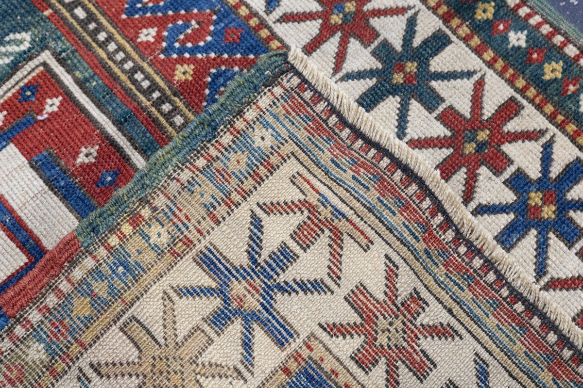 Antique Caucasian Kazak Rug 3'4'' x 5'2''