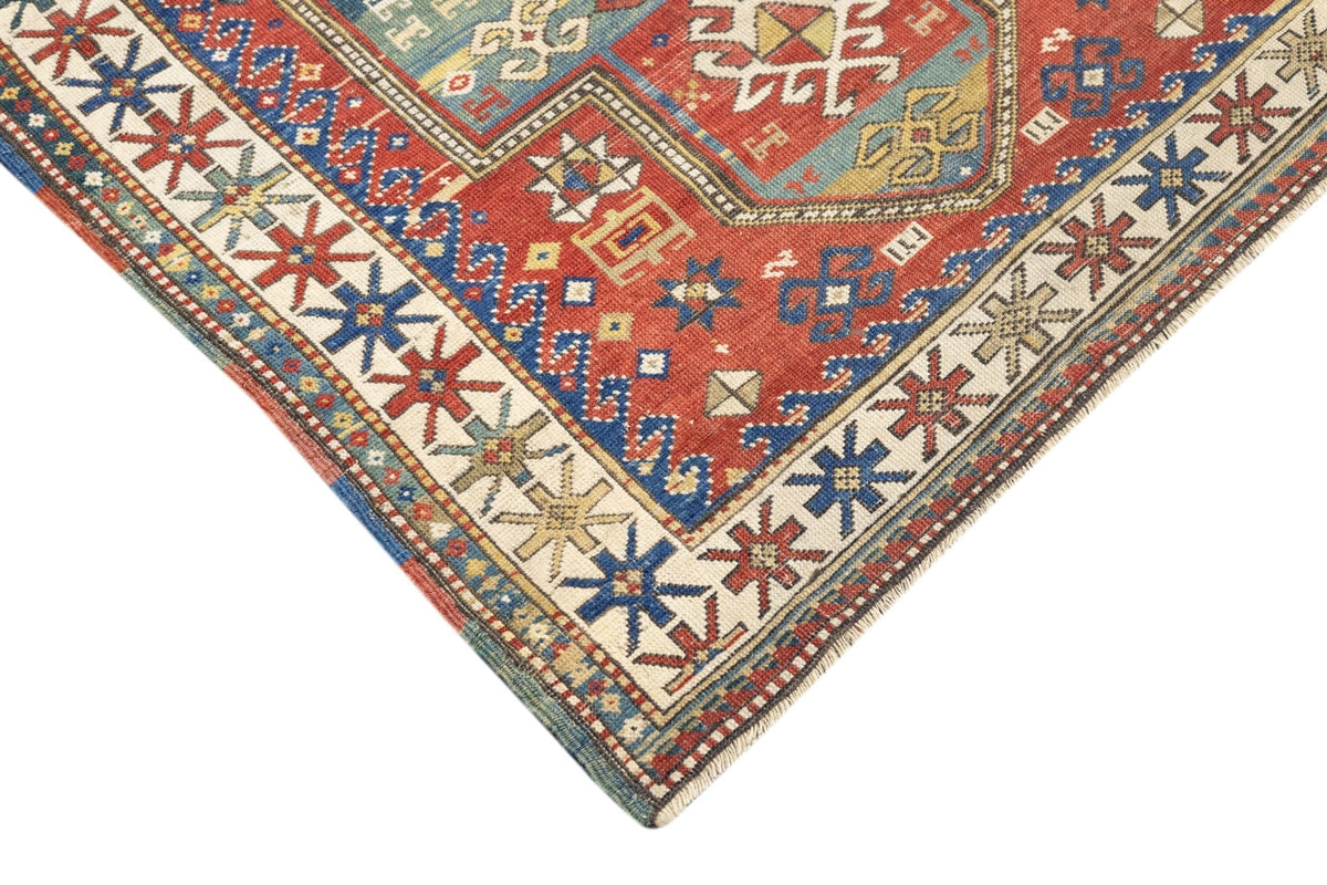 Antique Caucasian Kazak Rug 3'4'' x 5'2''