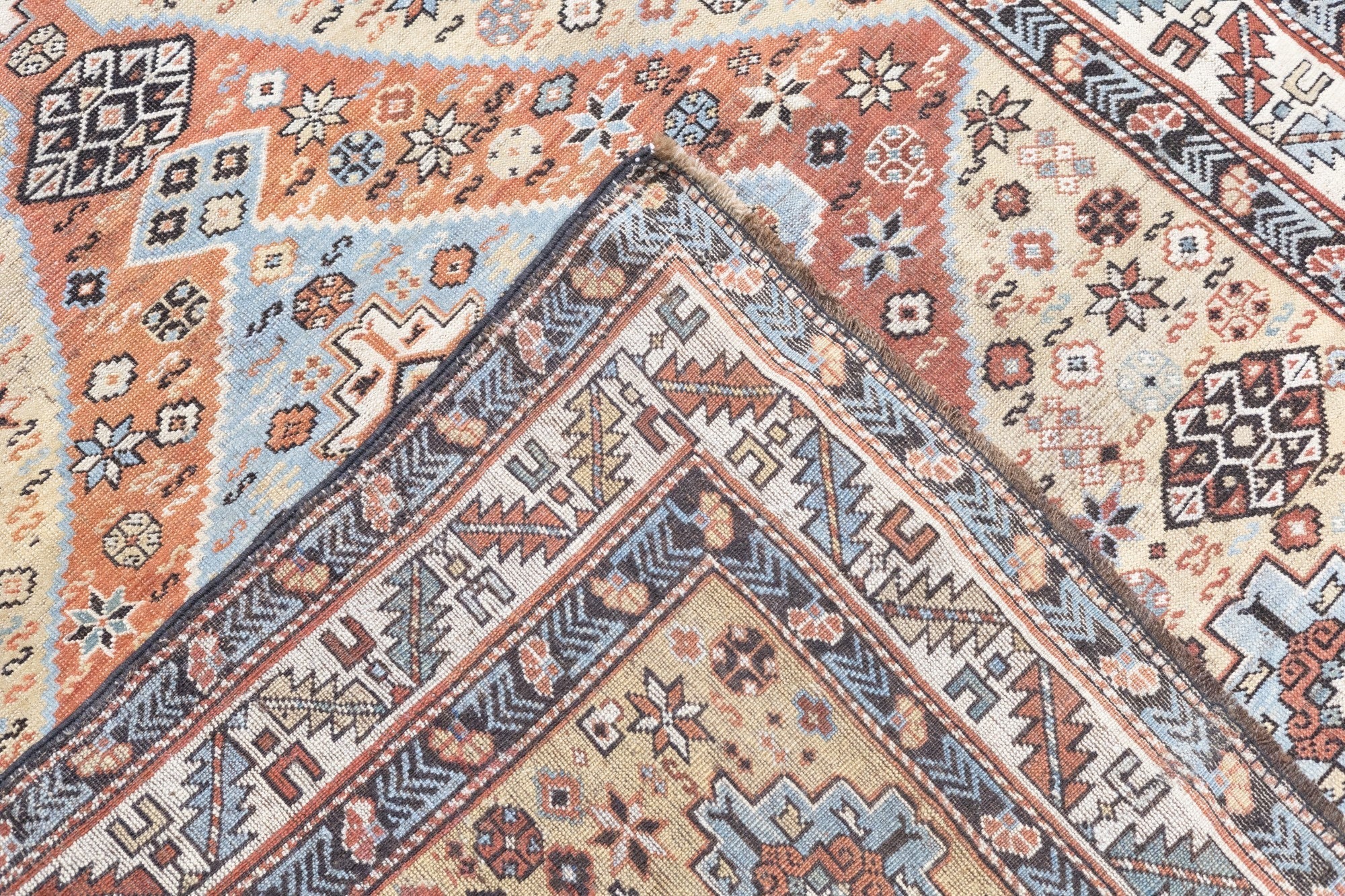 Antique Caucasian Shirvan Rug 4'0" x 4'5''