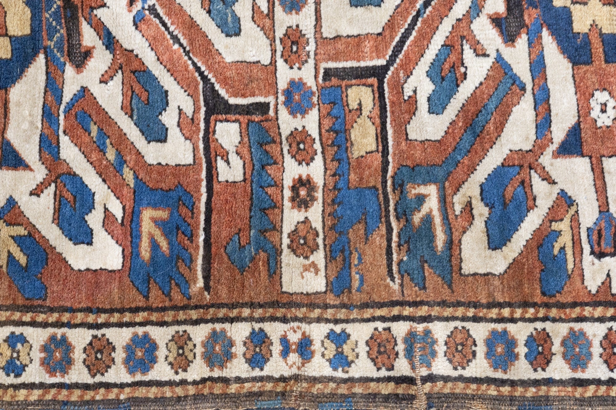 Antique Caucasian Kazak Rug 4'3'' x 8'10''