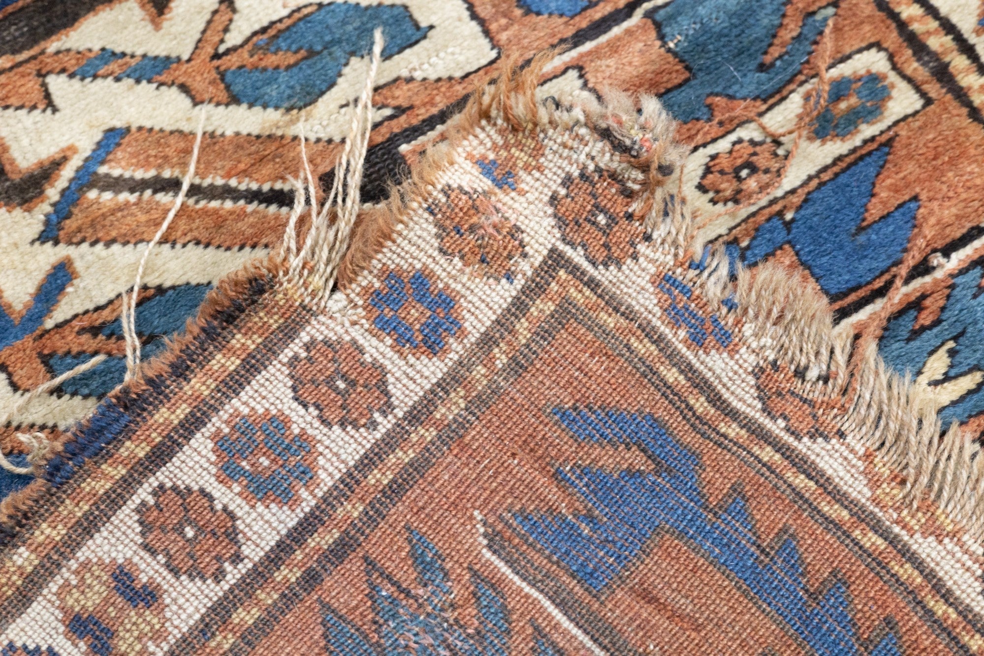 Antique Caucasian Kazak Rug 4'3'' x 8'10''