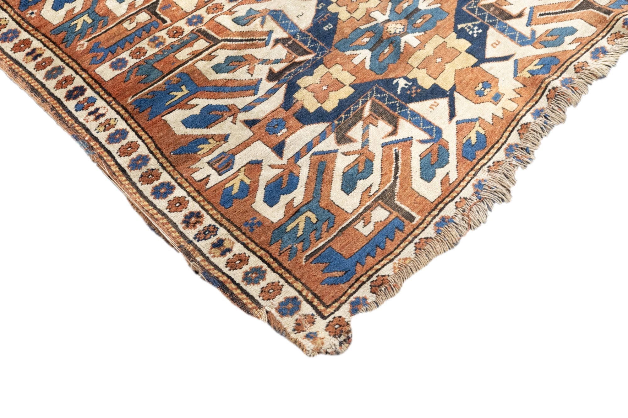 Antique Caucasian Kazak Rug 4'3'' x 8'10''