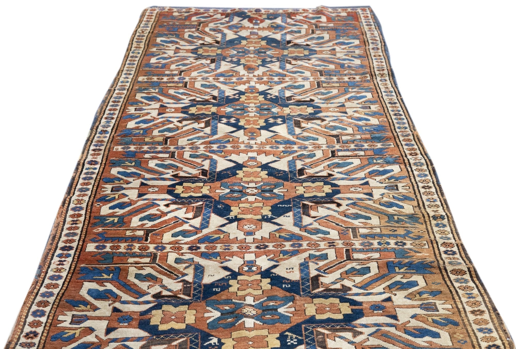 Antique Caucasian Kazak Rug 4'3'' x 8'10''