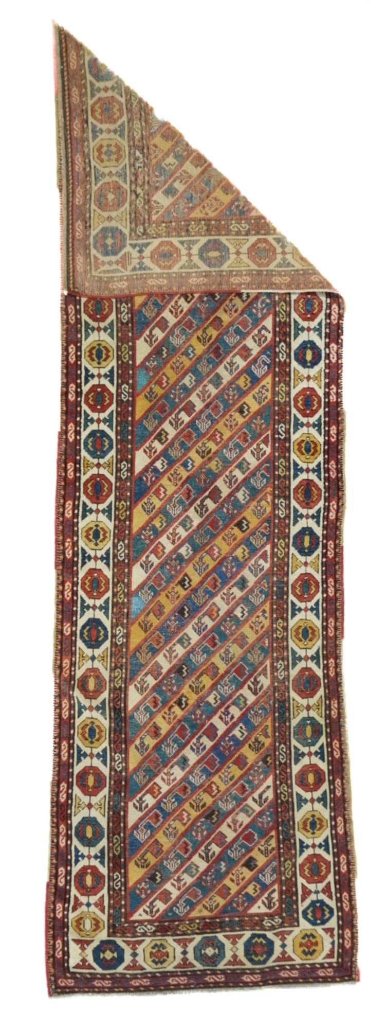 Antique Caucasian Ganje Rug 3'0" x 10'2''