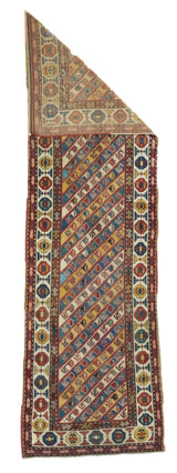 Antique Caucasian Ganje Rug 3'0" x 10'2''