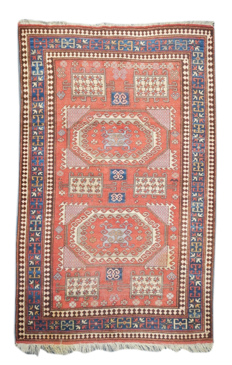 Antique Caucasian Kazak Rug 5'5'' x 8'6''