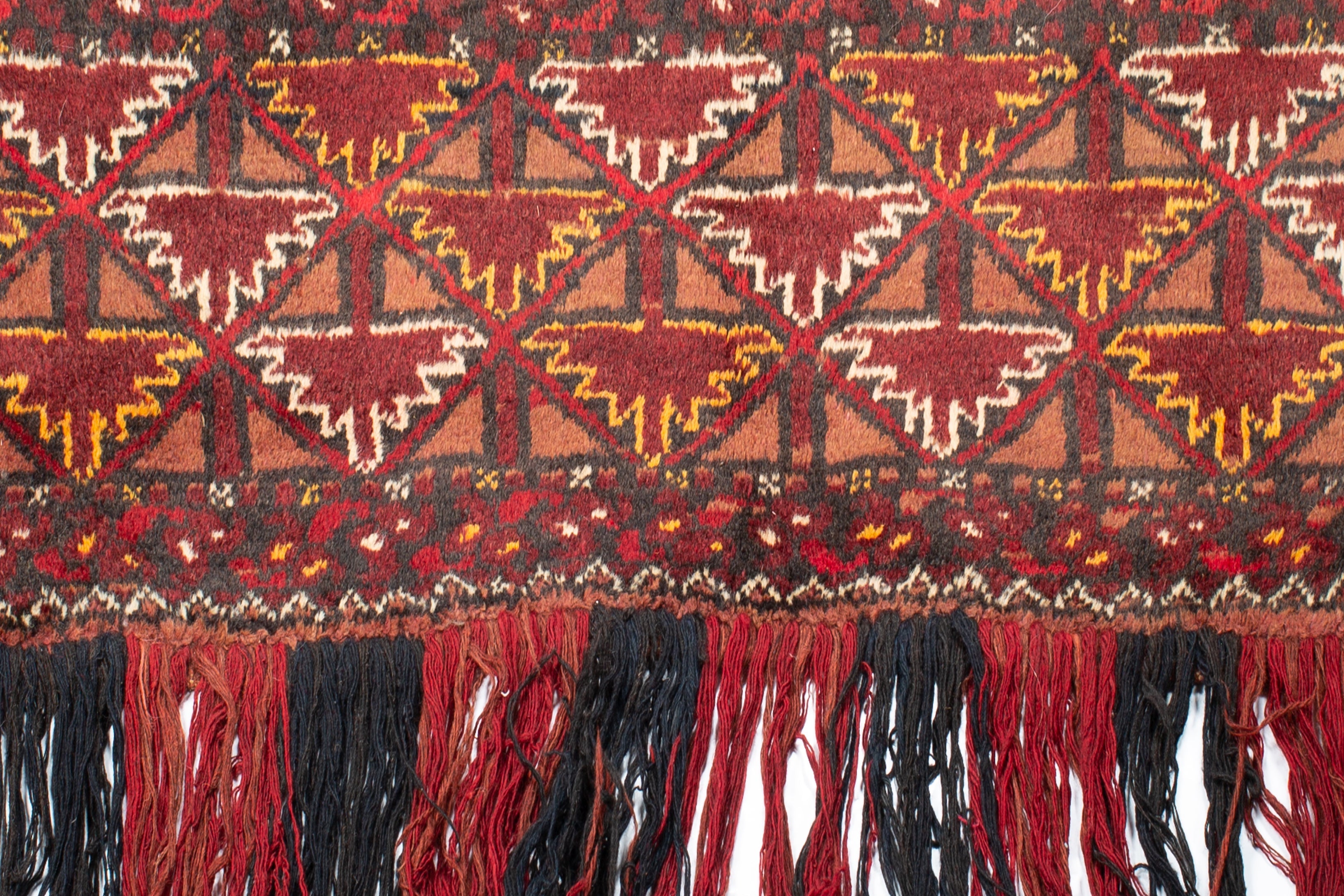 Antique Caucasian Saddlebag Yamoud 1' 4'' x 5' 6''