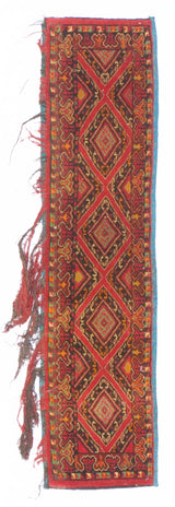 Antique Caucasian Saddlebag Yamoud 1'4" x 5' 5"