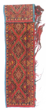 Antique Caucasian Saddlebag Yamoud 1'4" x 5' 5"
