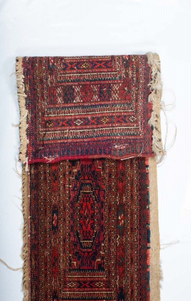Antique Turkmen Rug 1' 0" x 3' 7''