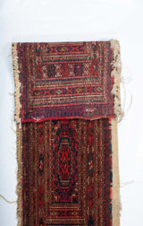 Antique Turkmen Rug 1' 0" x 3' 7''