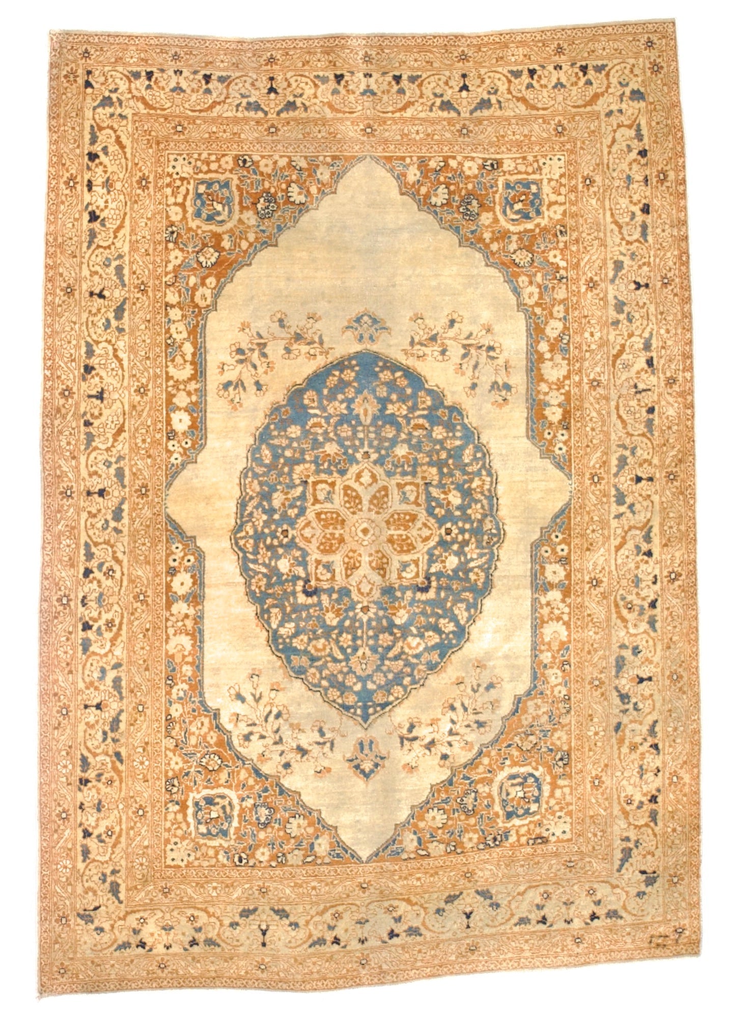 Antique  Haji Jalili Tabriz Rug 3' 10" x 5' 7"